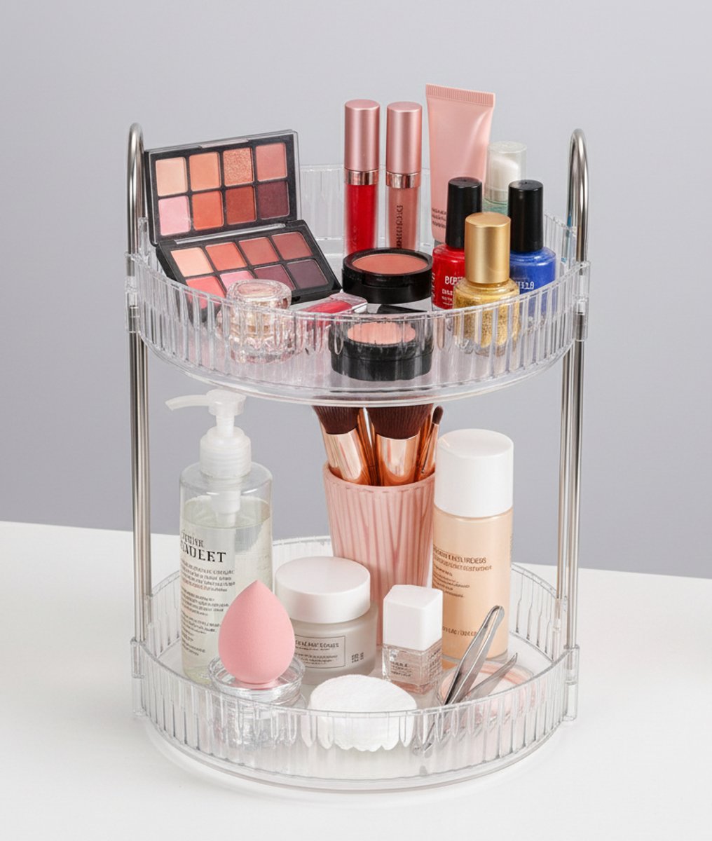 Cheffinger Draaibare Make-Up Organizer - 360° - Beautycase - Opbergdoos voor Cosmetica - Sierraden Opbergbox