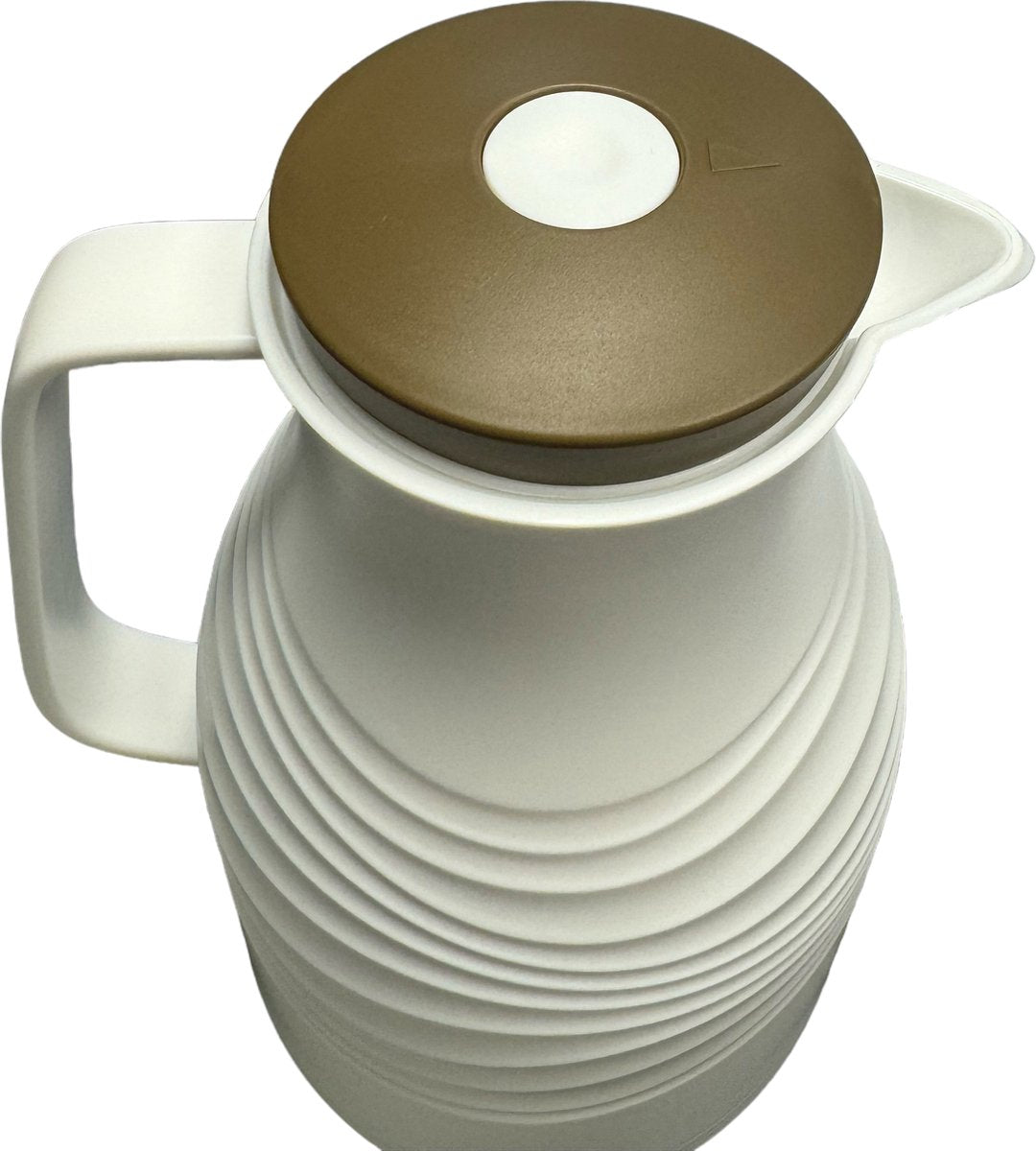 Kadirelli Thermoskan 1L - Wit/Bruin - Themosfles