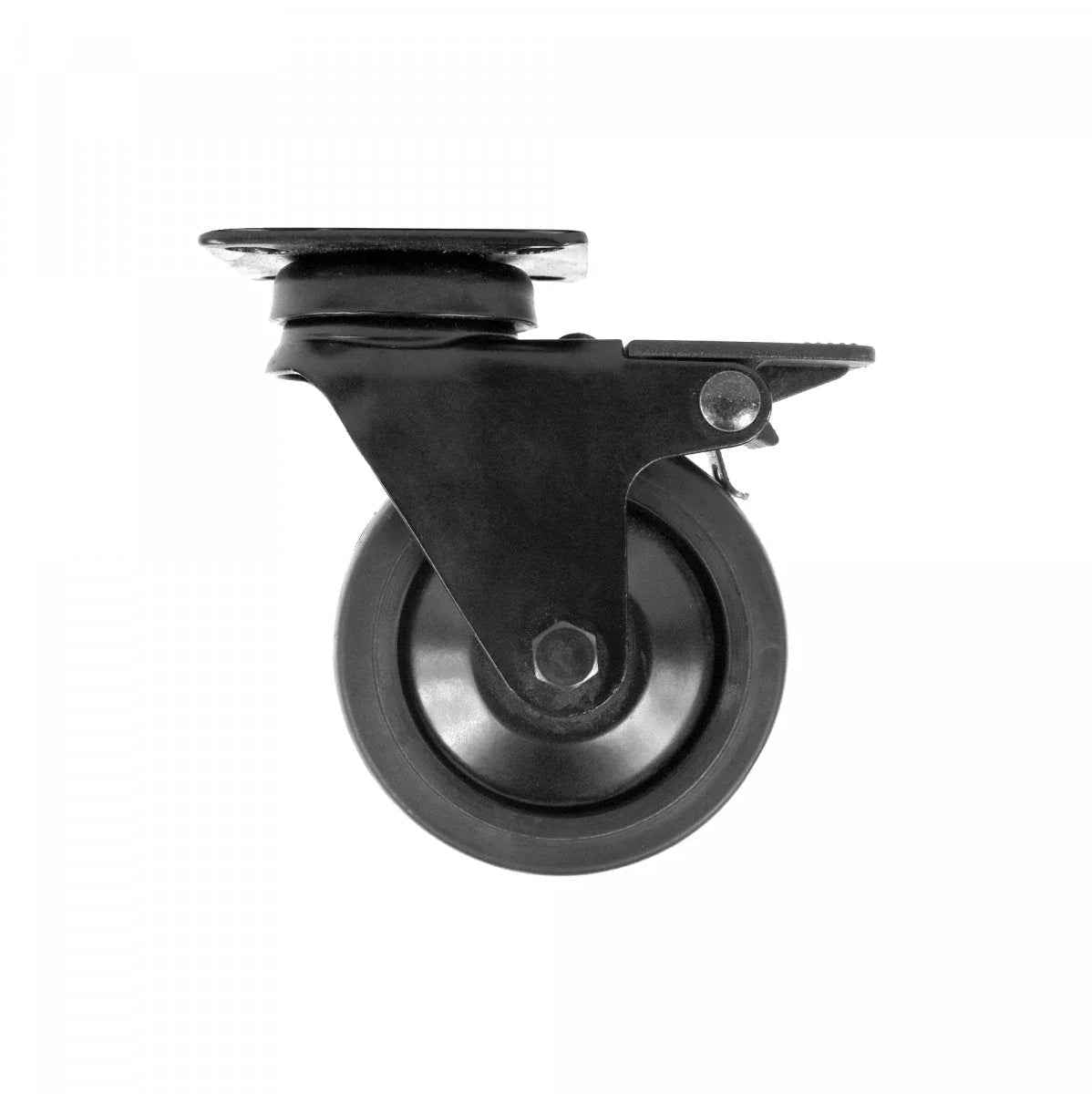 MacLean Zwenkwiel met Rem - Zwart - Rubber - Ø50mm - Draagvermogen 40KG - TEKZEN