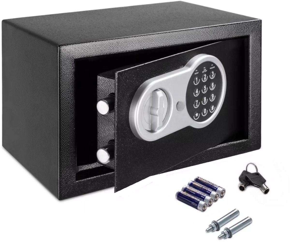 Stark's Kluis - Elektronisch Cijferslot en Noodsleutel - Geldkluis - Sieradenkluis - 31x20x20cm - Zwart