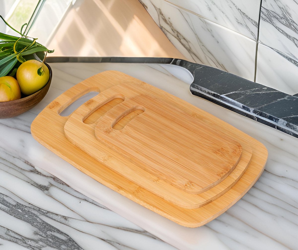 Cheffinger Snijplank Set - 3-delig - Bamboe