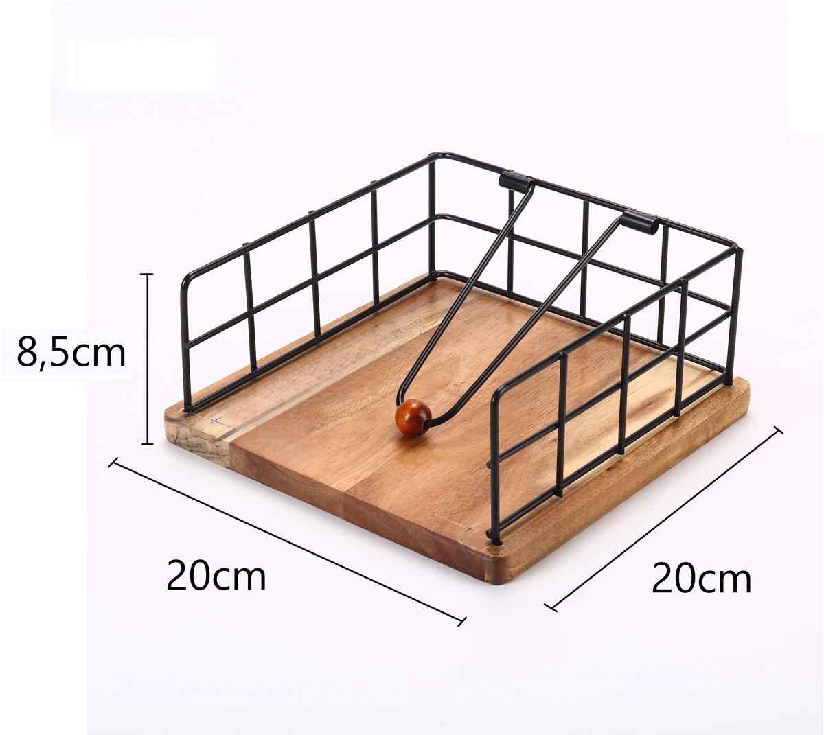 Cchefer Napkin Holder - Black/Wood