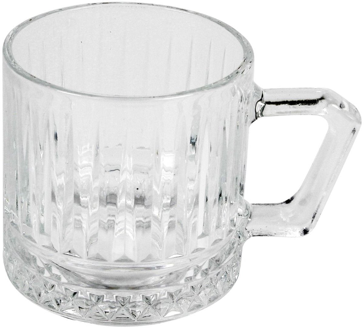 Cinar Theeglazen Set met Oor - 6 Stuks - 225ml - Theeglas - Theekopjes - Theeglazen met Handvat