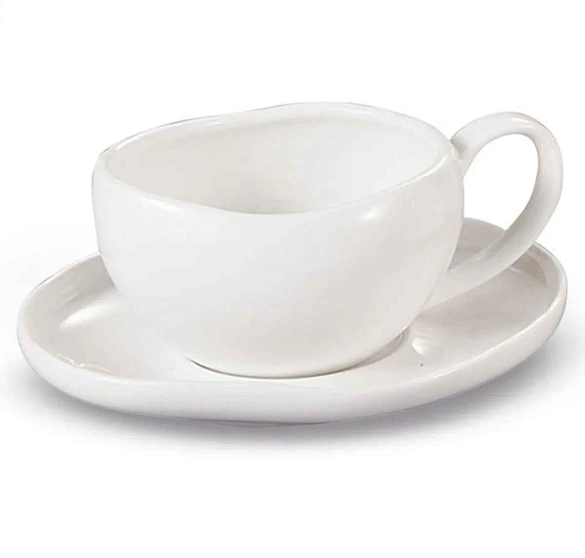 Bricard Barles Espressoset - 12-delig Wit - 125ml - Porselein - Koffiekopjes - TEKZEN