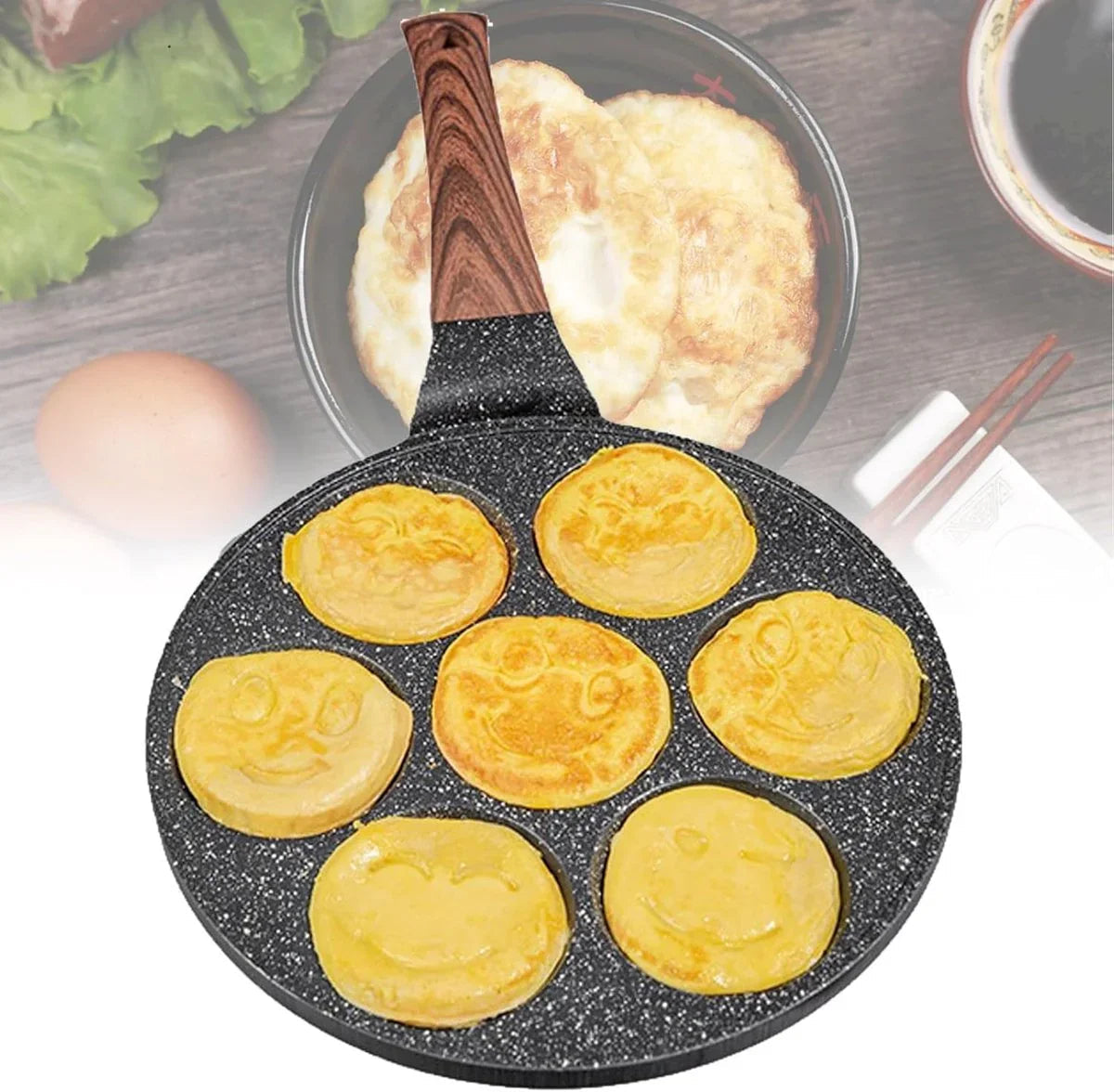 Platinum Pancake Pan - 26cm - Emoji Pannenkoekenpan - Pancake met Smiley