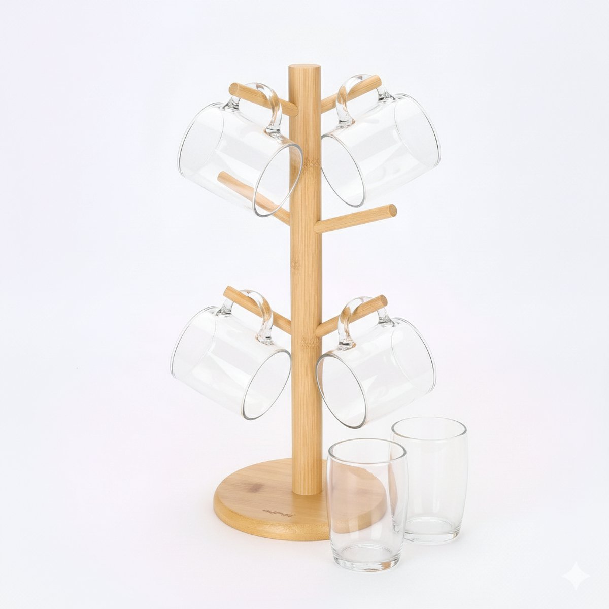 Cheffinger Glazenhouder - Bamboe - Voor 6 Glazen