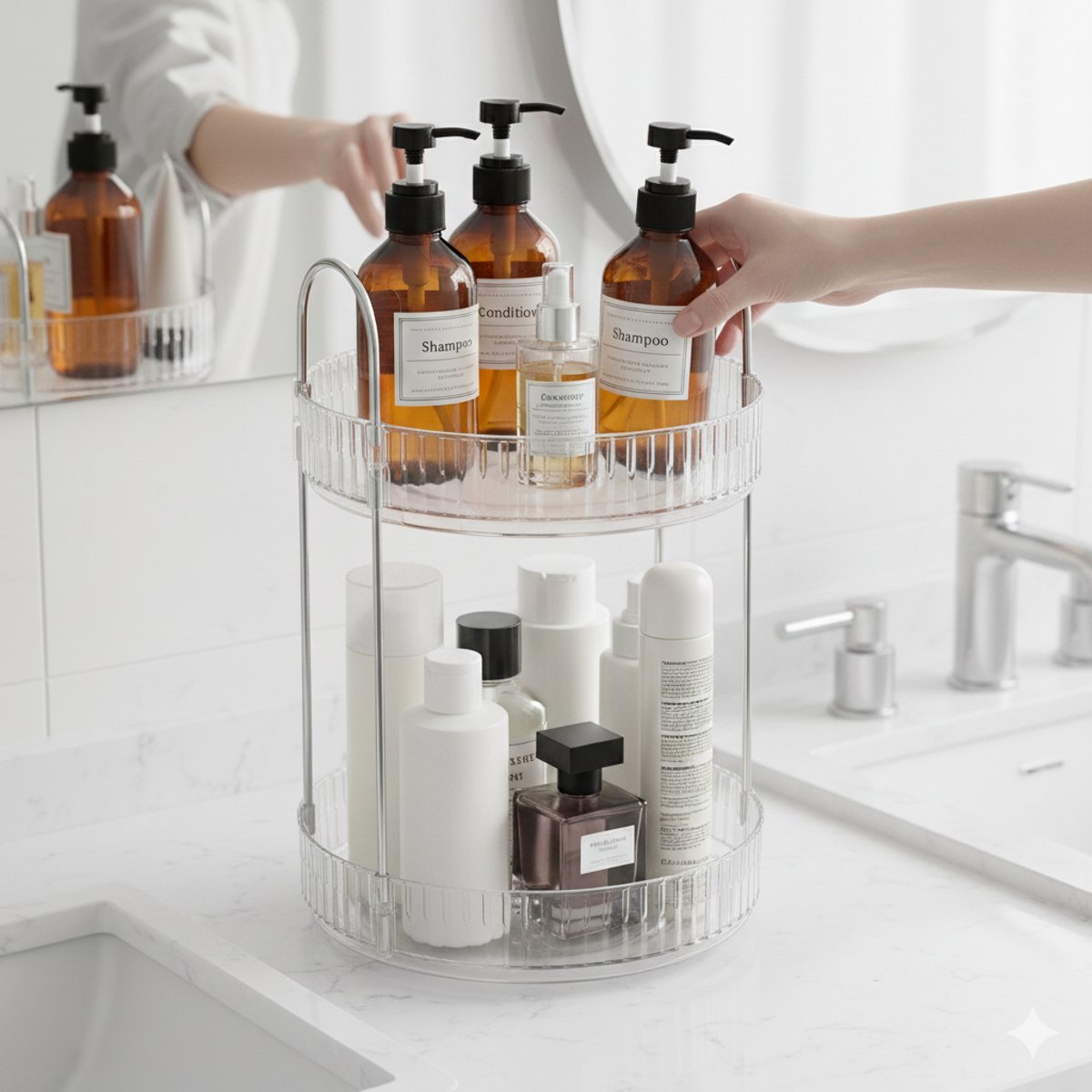 Cheffinger Draaibare Make-Up Organizer - 360° - Beautycase - Opbergdoos voor Cosmetica - Sierraden Opbergbox