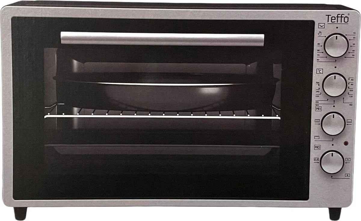 Teffo Vrijstaande Oven - XXL Pro - 70L - Elektrische Oven - Grijs - TEKZEN
