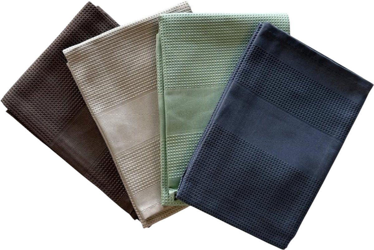 Kadirelli Microvezel Schoonmaakdoekjes - 4 Stuks - Sneldrogend & Absorberend - 40x60cm - TEKZEN