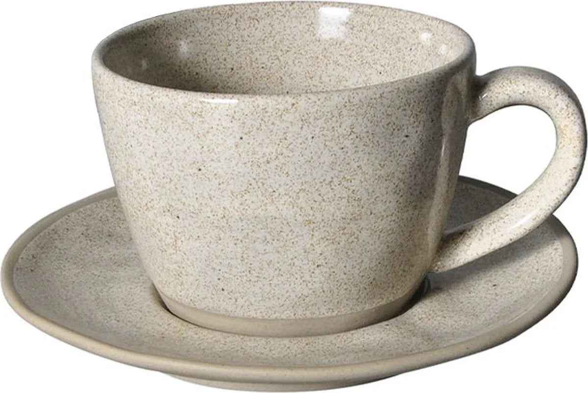 Bricard Albi Koffieset - 12-delig - Lichtgrijs - Koffie Kopjes en Schoteltjes - TEKZEN