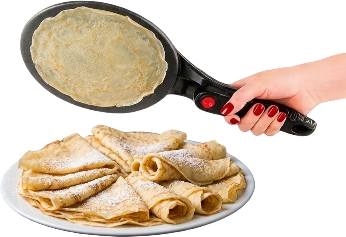 Homestar Electric Pancake Maker, Crêpe Maker & Crêpe Maker incl. Mixing Bowl & Whisk - 20cm - 700W