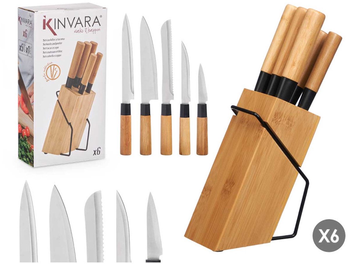 Kinvara Messenset met Messenblok - 6-delig - Bamboe