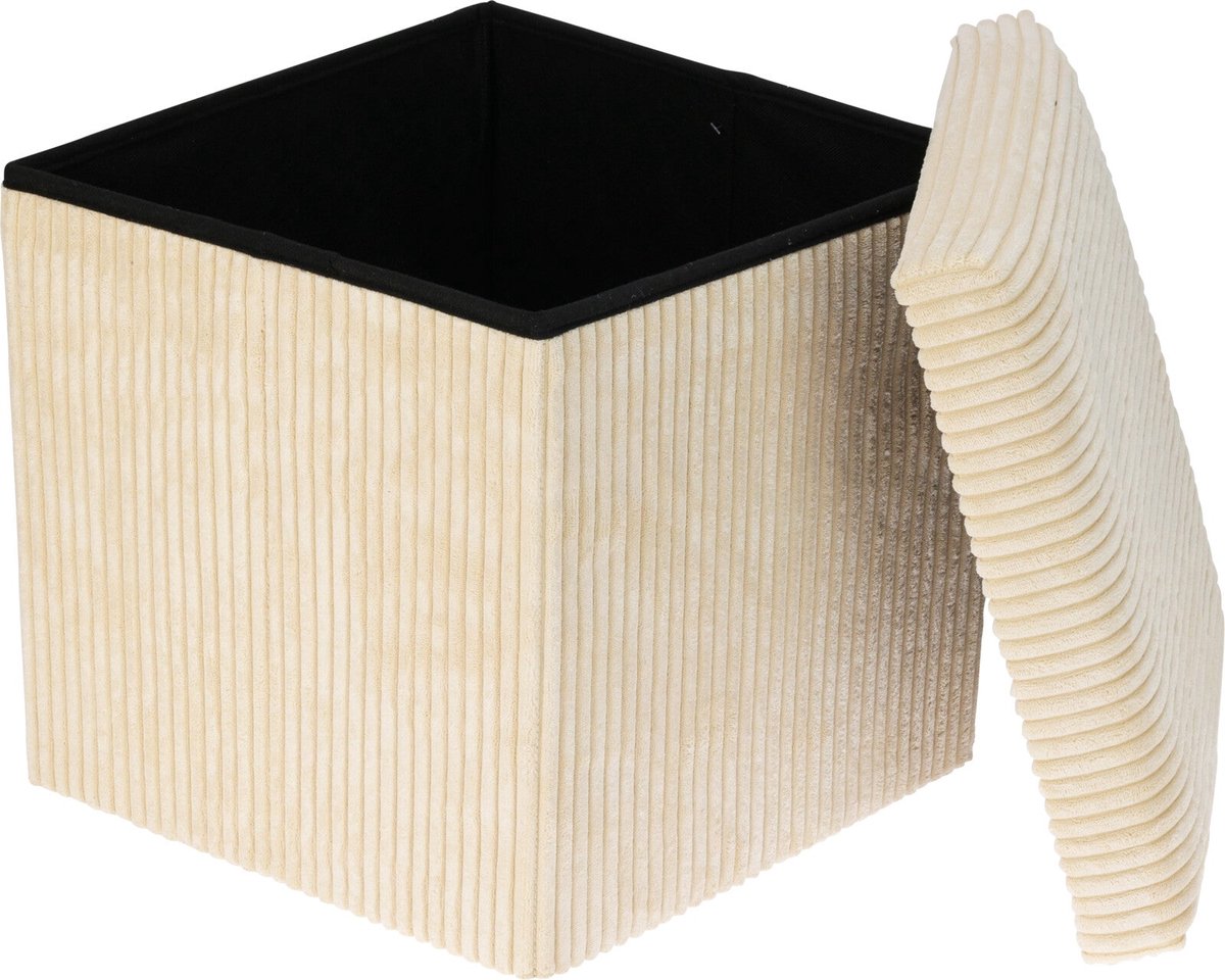 Hauskraft Opvouwbare Poef -38x38x38cm - Beige