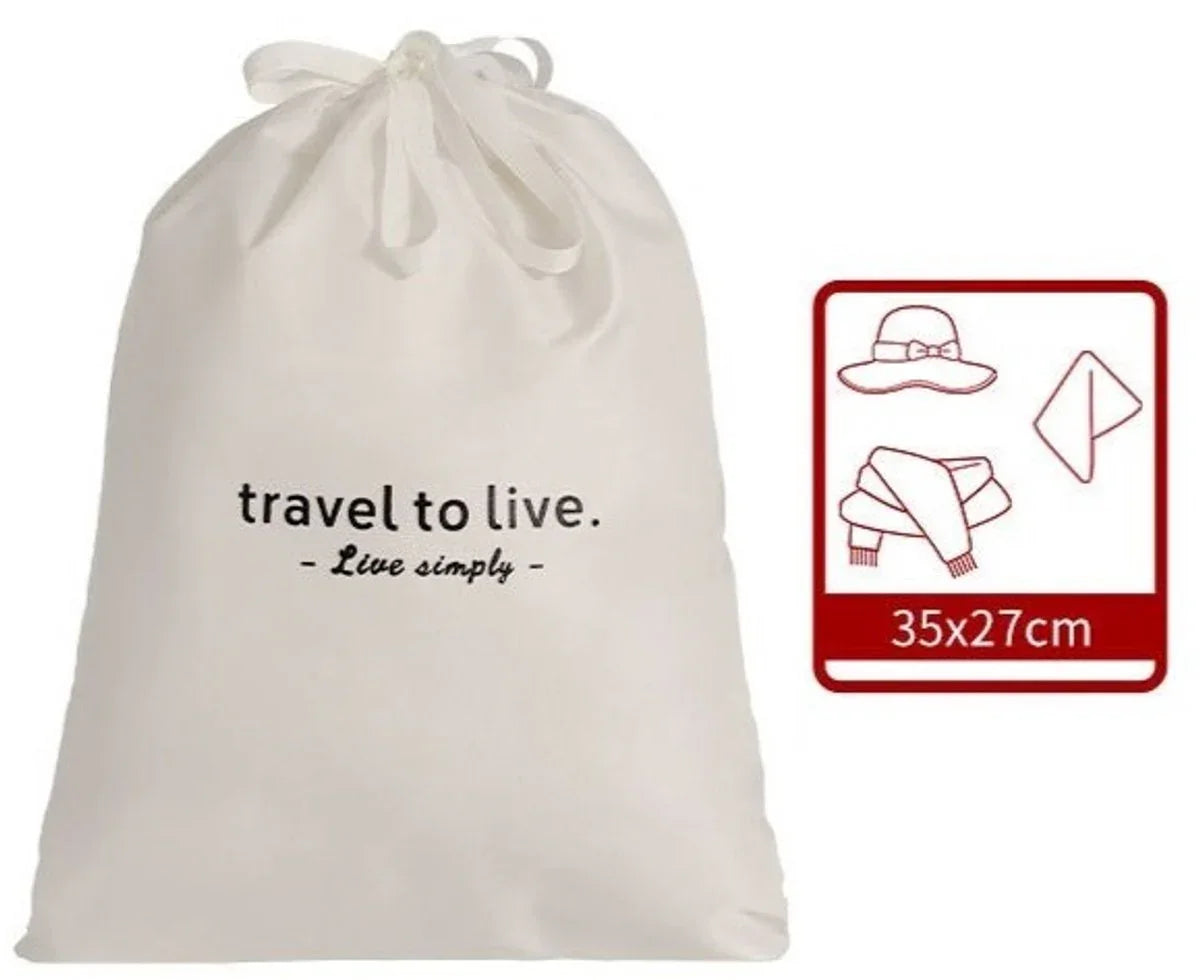 Hauskraft - Cubes de rangement - 7 pièces - Beige - Ensemble d'organisation pour valise, sac à dos et valise - Cubes de voyage