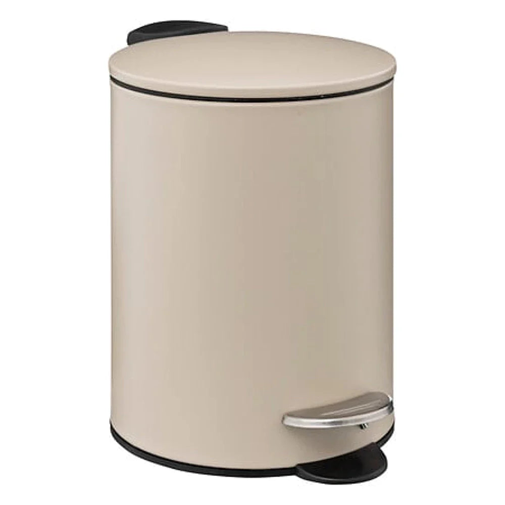 5Five Prullenbak - Kleine Pedaalemmer - Beige - 3L - Badkamer/Toilet