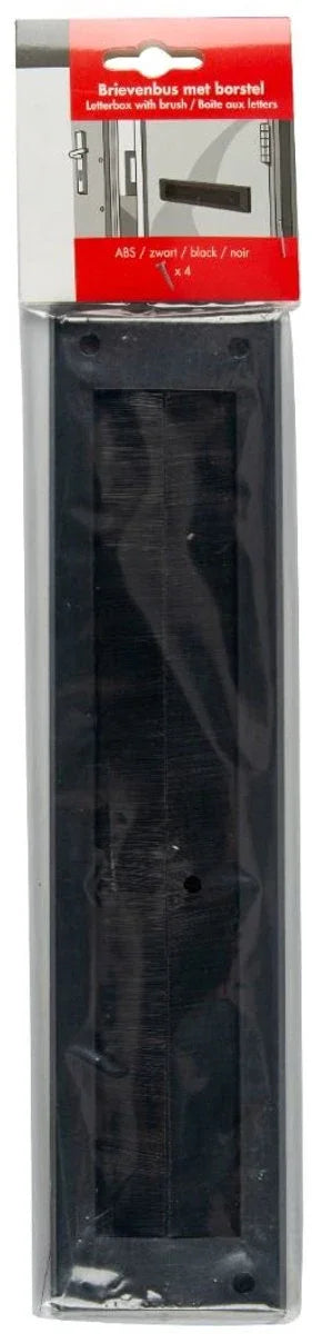 Maclean Brievenbusborstel Zwart - Houdt de tocht buiten de deur - Eenvoudig te plaatsen