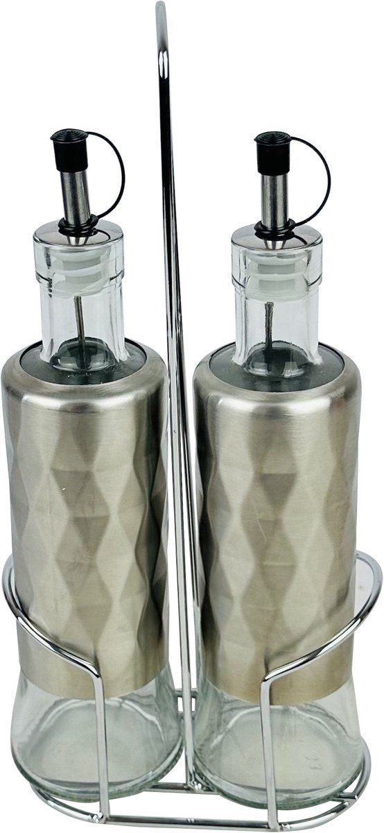 Cheffinger Olie- en Azijnflessenset - 320ml - Glas