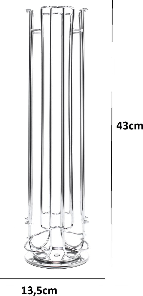 Cheffinger - Dolce Gusto Capsulehouder - 360° draaibaar - 32 Cups - Cuphouder - Koffiecups Houder - Zilver