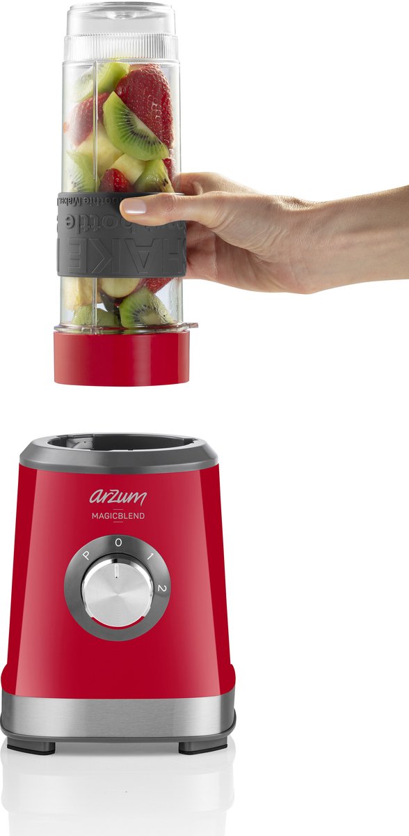 Arzum Magicblend Blender AR1159-0300 | Rood - 1000W - Glazen kan - 1,2L