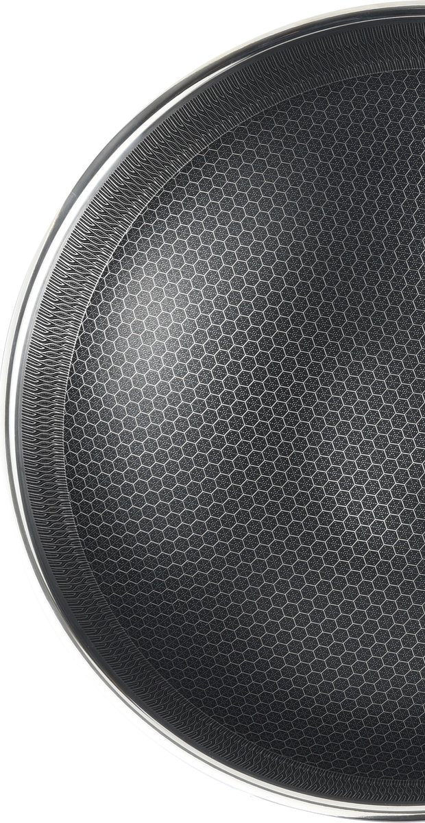 Cheffinger Wokpan - 32cm - RVS - Honingraat - Inductie