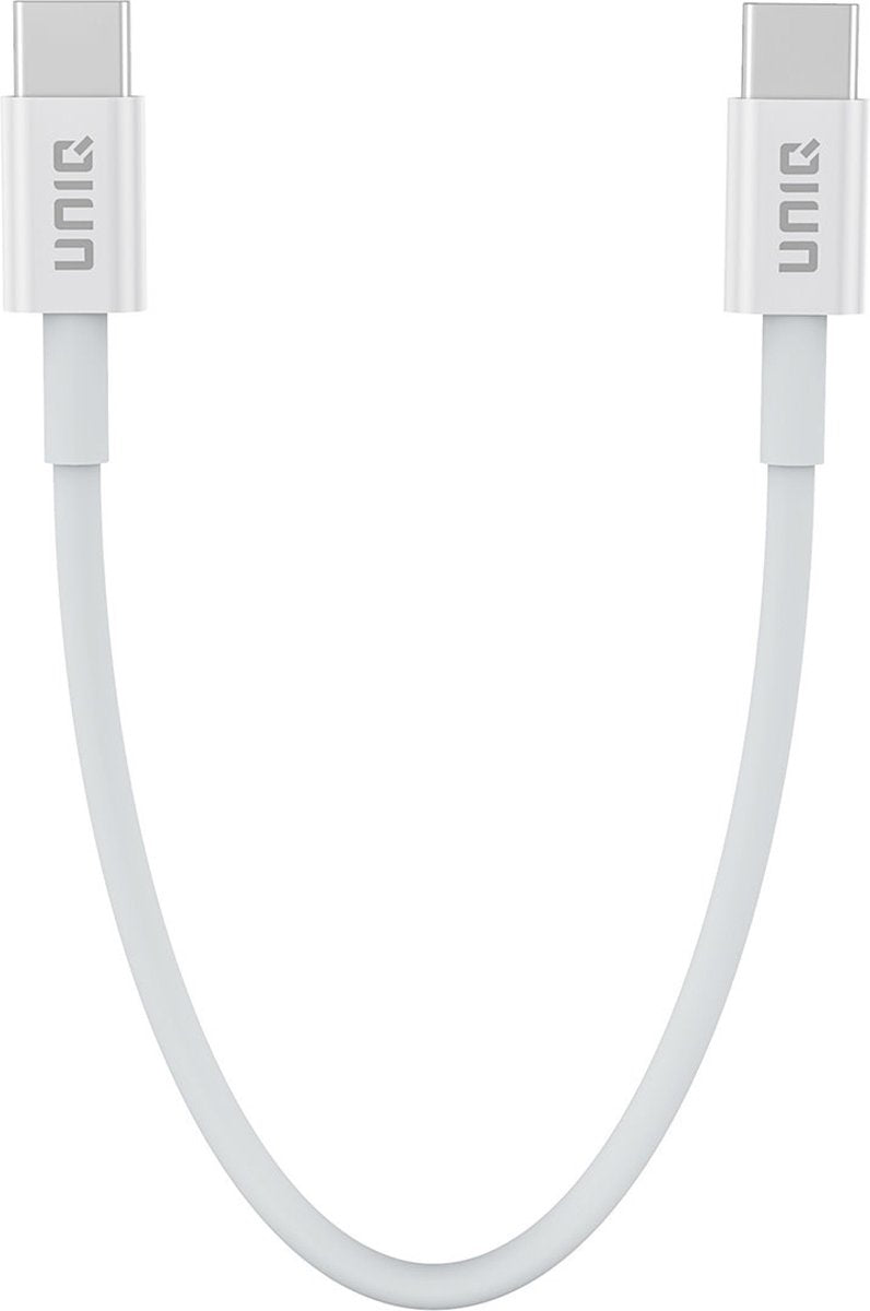 TUNIQ USB-C naar USB-C Kabel - 20cm - Snelle Oplaadkabel - Wit - TEKZEN
