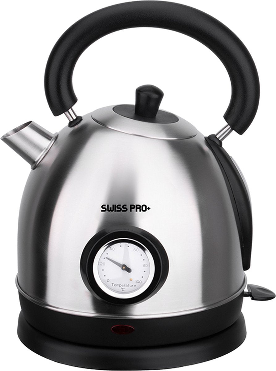 Swiss Pro+ Waterkoker - 1,8L - 2200W - Elektrisch - Zilver
