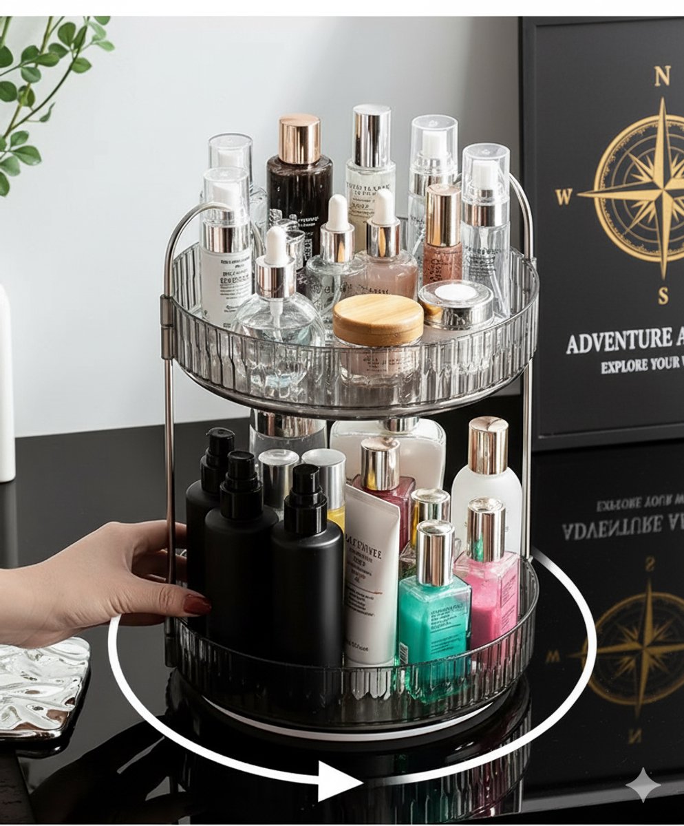 Cheffinger Draaibare Make-Up Organizer - 360° - Beautycase - Opbergdoos voor Cosmetica - Sierraden Opbergbox