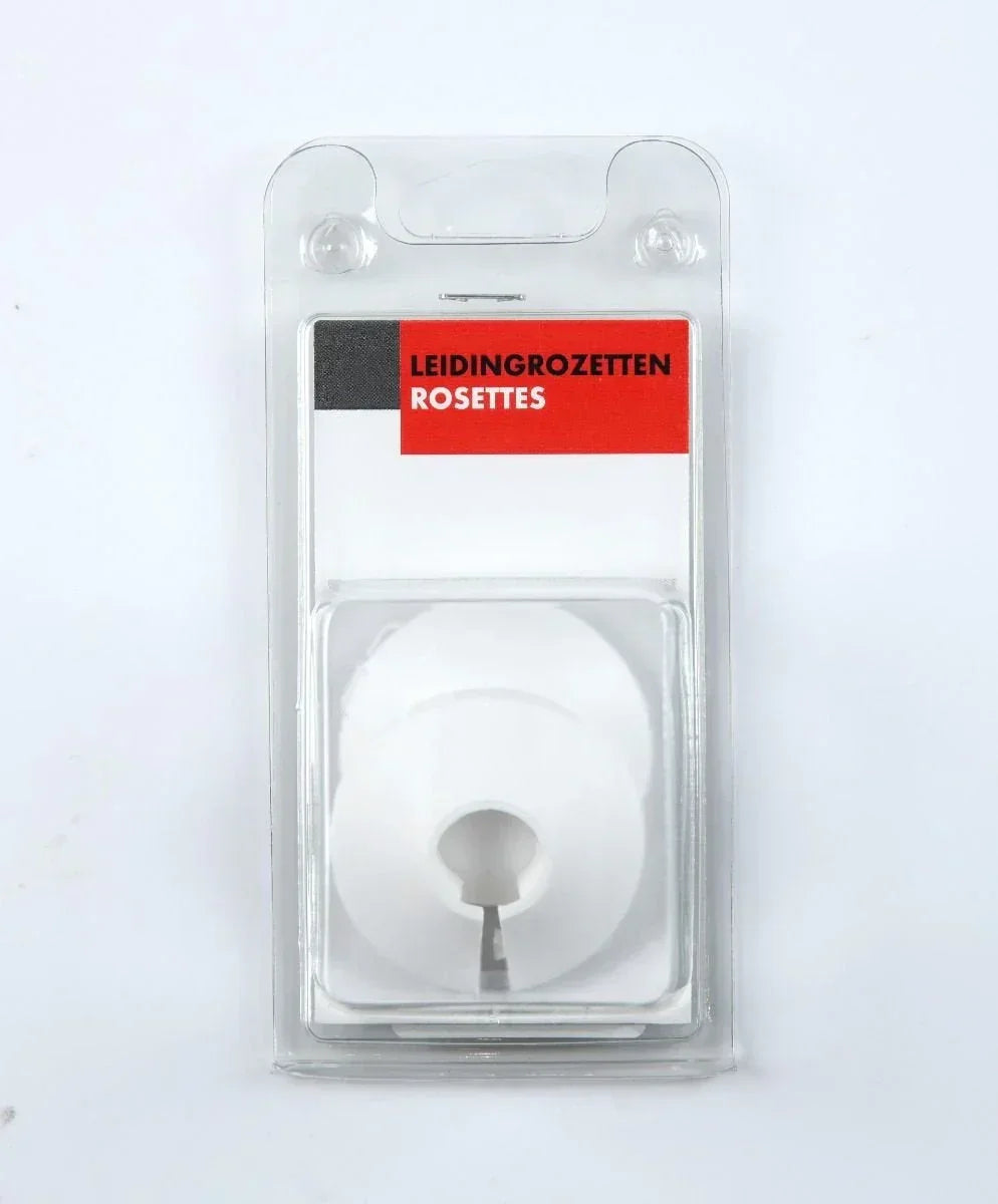 Maclean Verwarmingsbuis Rozet - Ø22mm - Wit - Set van 2 - CV Buis Rozet
