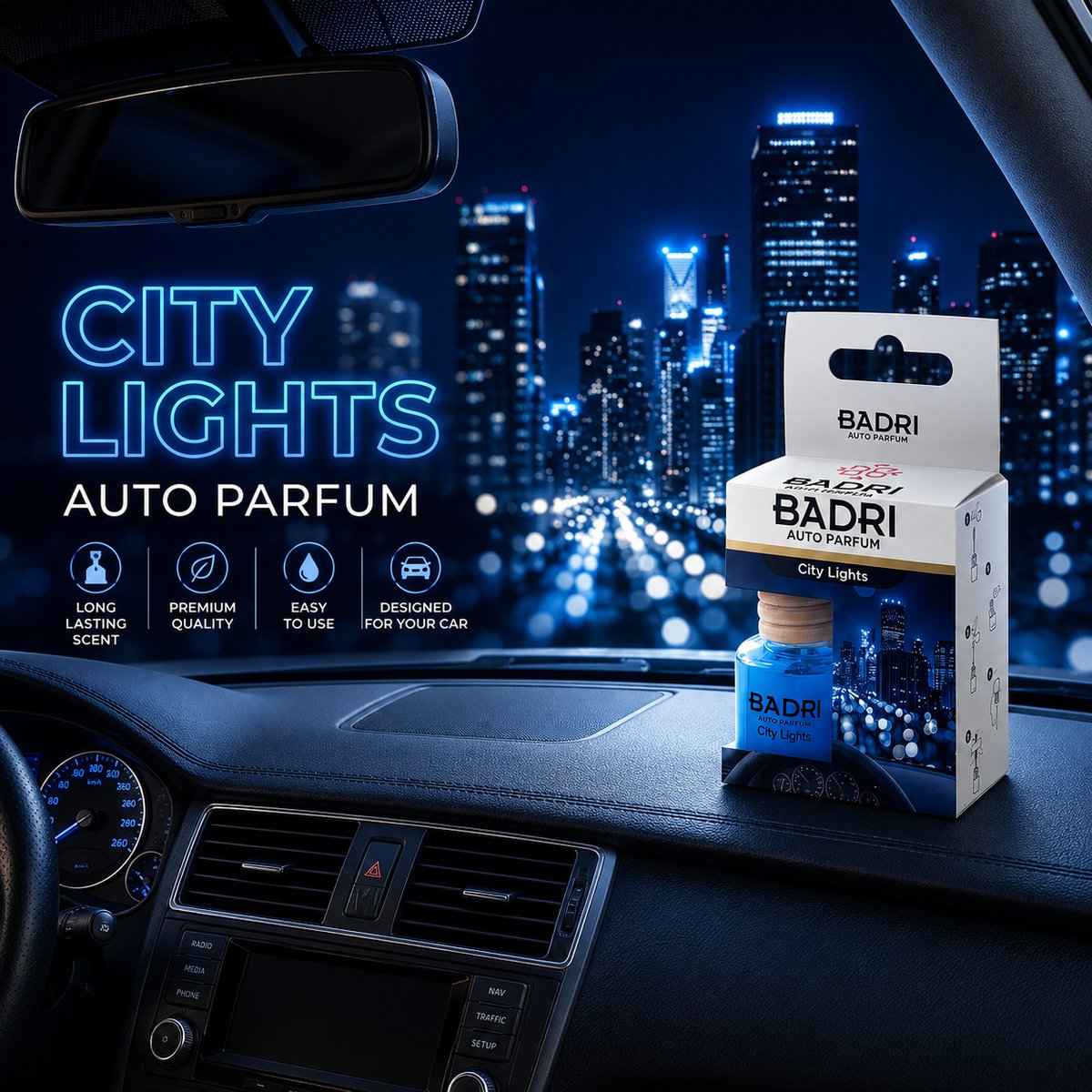 BADRI Auto Parfum City Lights autoparfum productafbeelding 2
