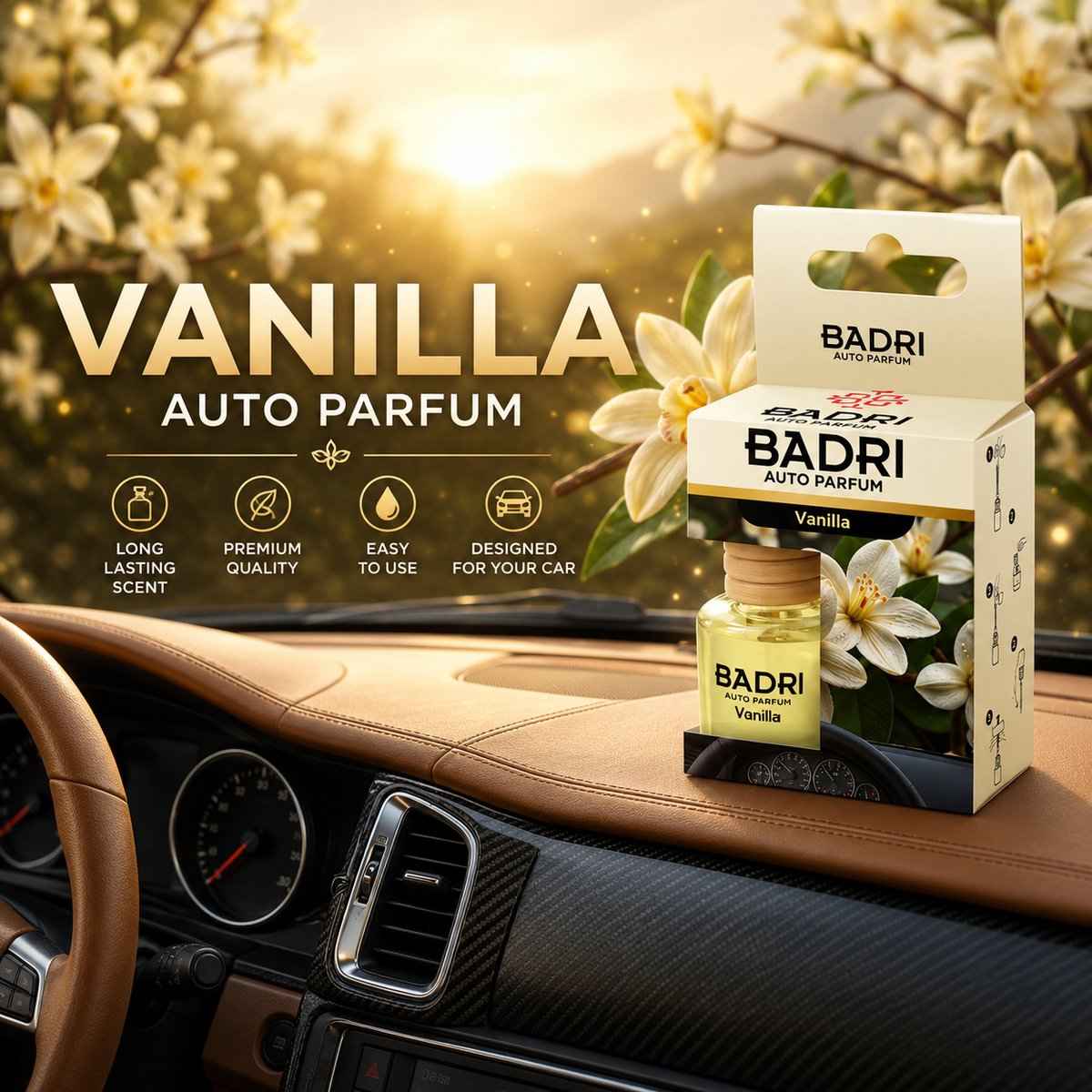 BADRI Auto Parfum Vanilla autoparfum productafbeelding 2