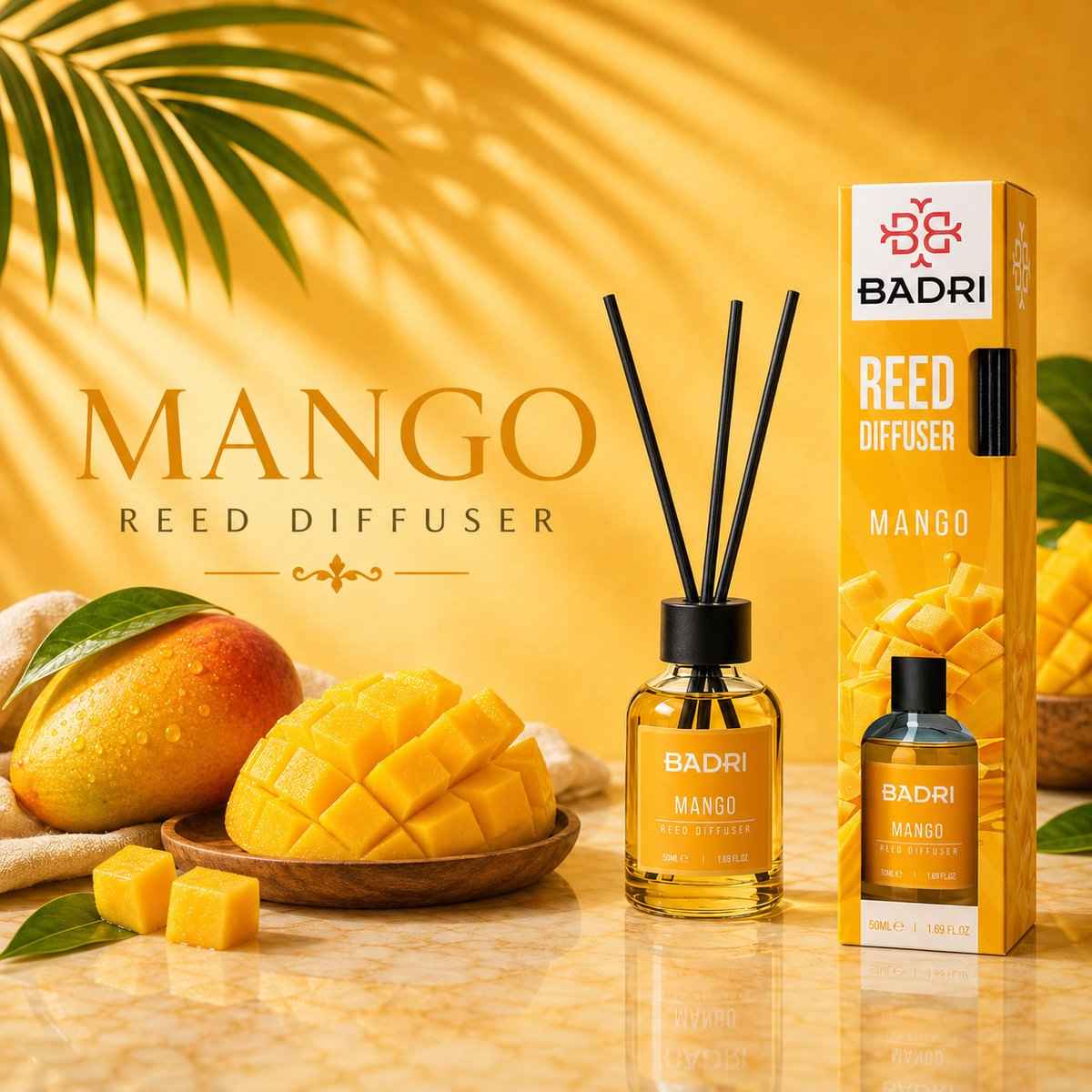 BADRI Geurstokjes Mango 50ML geurstokjes productafbeelding 2
