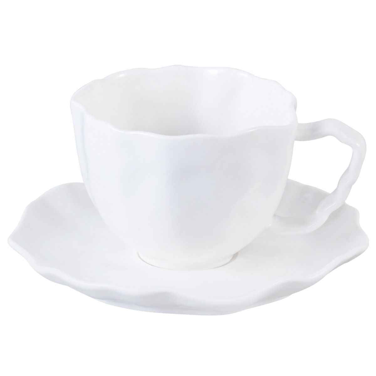 Bricard Angles Koffieset - 12-delig - Wit - 225ml - Porselein - Koffiekopjes