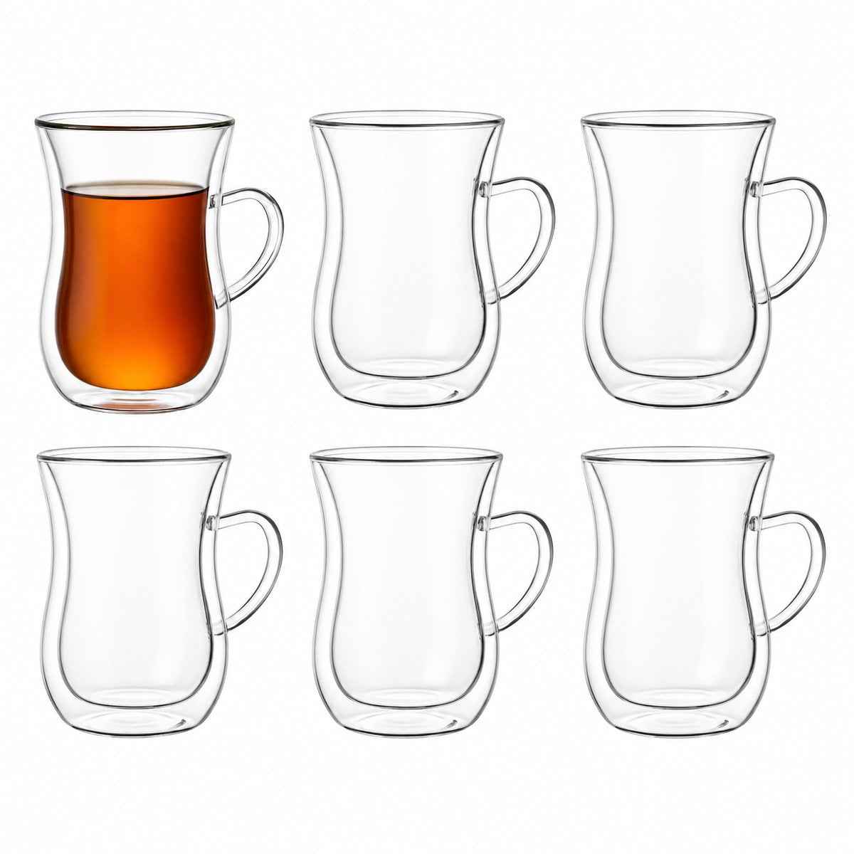 Bricard Dubbelwandige Turkse Theeglazen met Oor glas