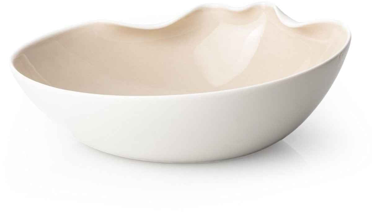 Bricard Miramas - Porseleinen Serviesset Set - Dinner Set - 25-delig - 6-Persoons - Wit/Taupe