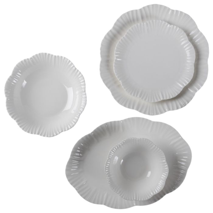 Bricard Bernis - Serviesset - 25-delig - 6-Persoons - Wit - Dinner Set - Keramiek – foto 3