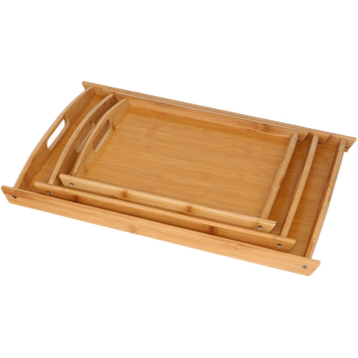 Cheffinger Tray Set - 3-piece - Bamboo - 38/44/50cm - Serving Tray Set