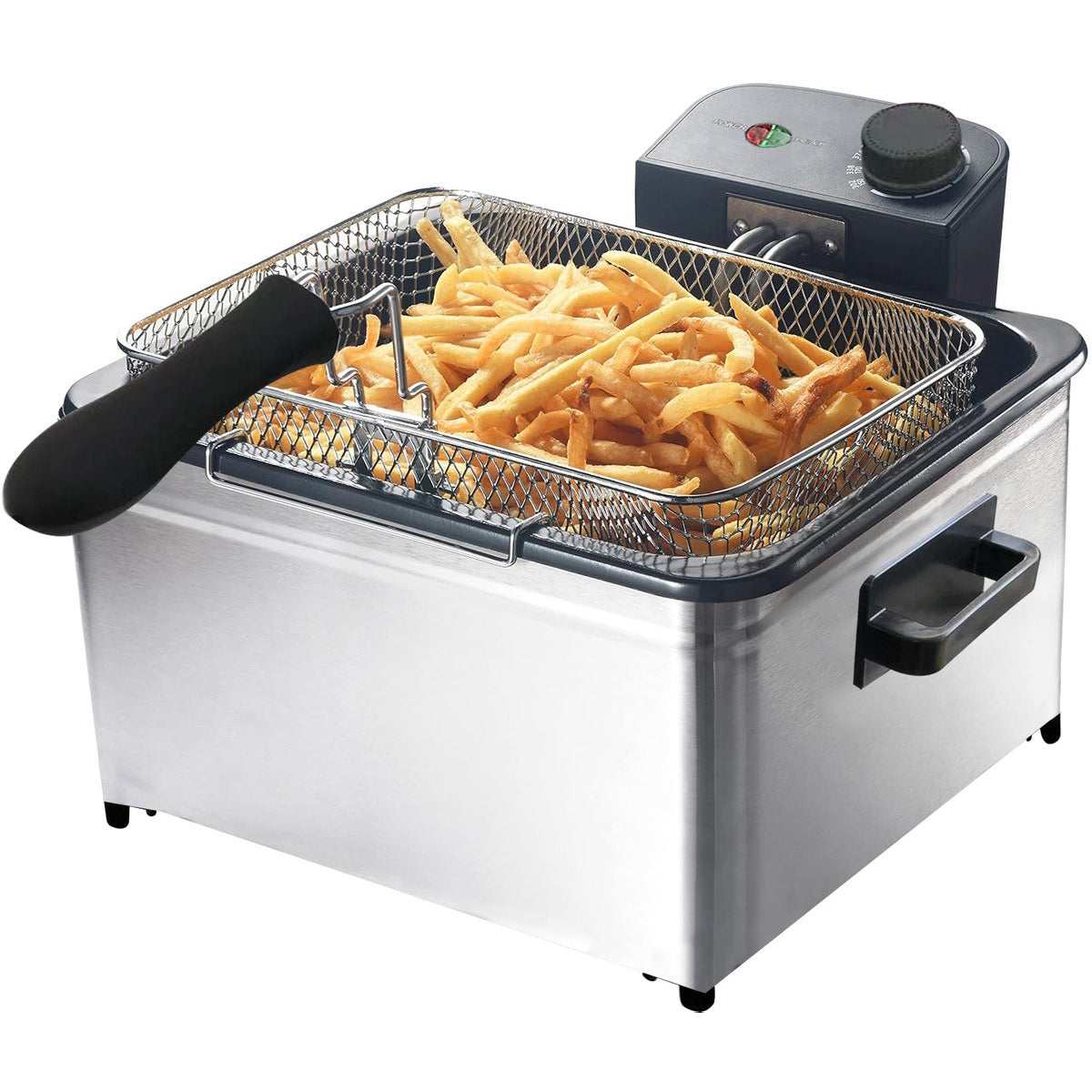 Cheffinger Deep Fryer - 5L - Stainless Steel - 2000W - With Viewing Window & 3 Removable Frying Baskets - Deep Fryer