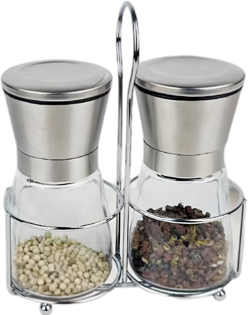 Cheffinger Pepermolen en Zoutmolen Set - Set van 2 - RVS - 170ml