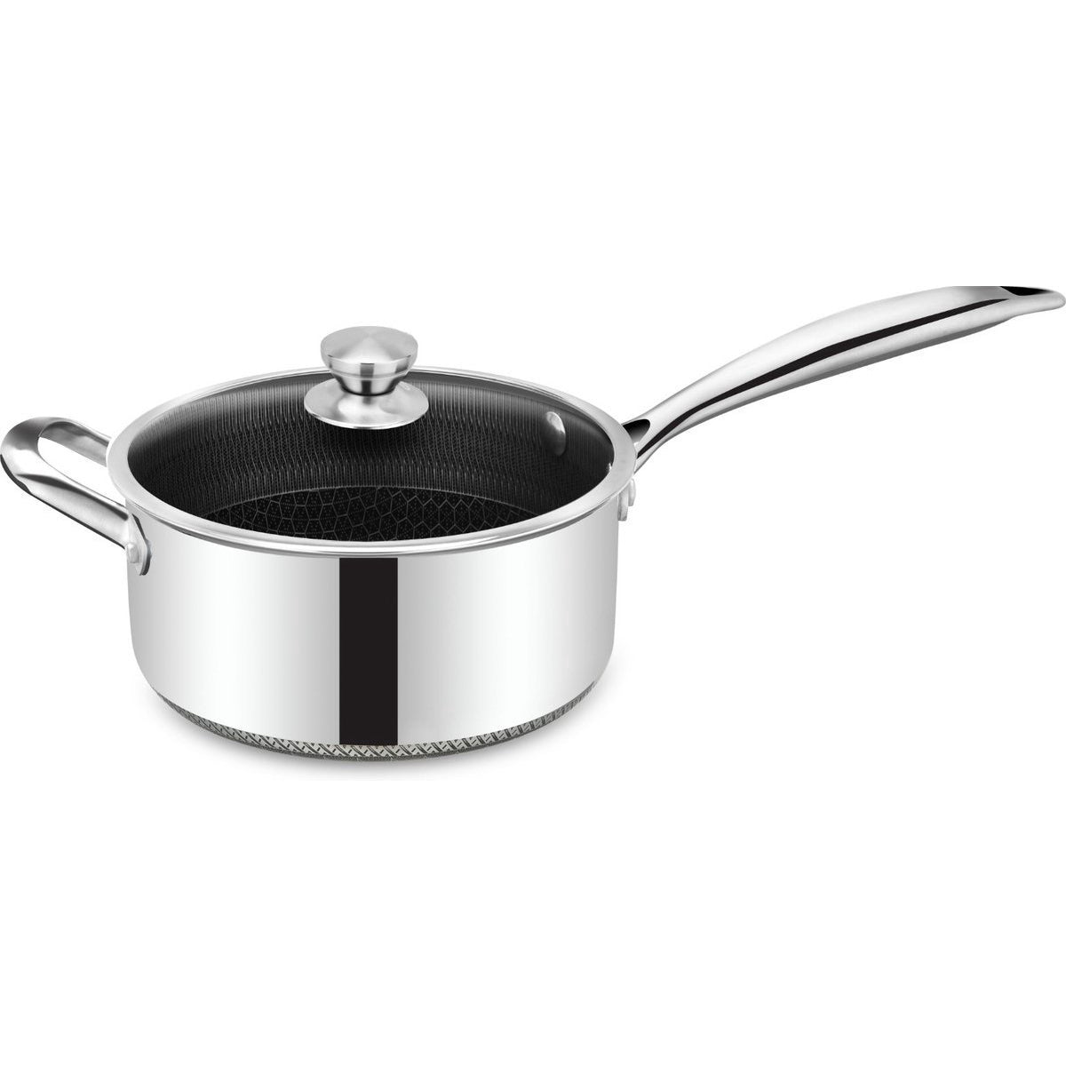 Cheffinger Sauspan met Deksel - 24cm - RVS - Honingraat - Inductie