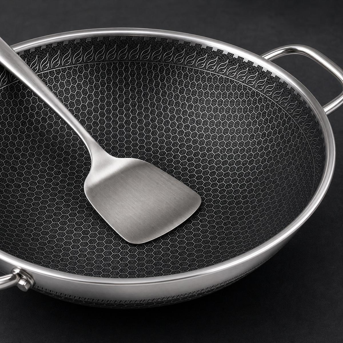 Cheffinger Wokpan met Deksel wokpannen productafbeelding 4