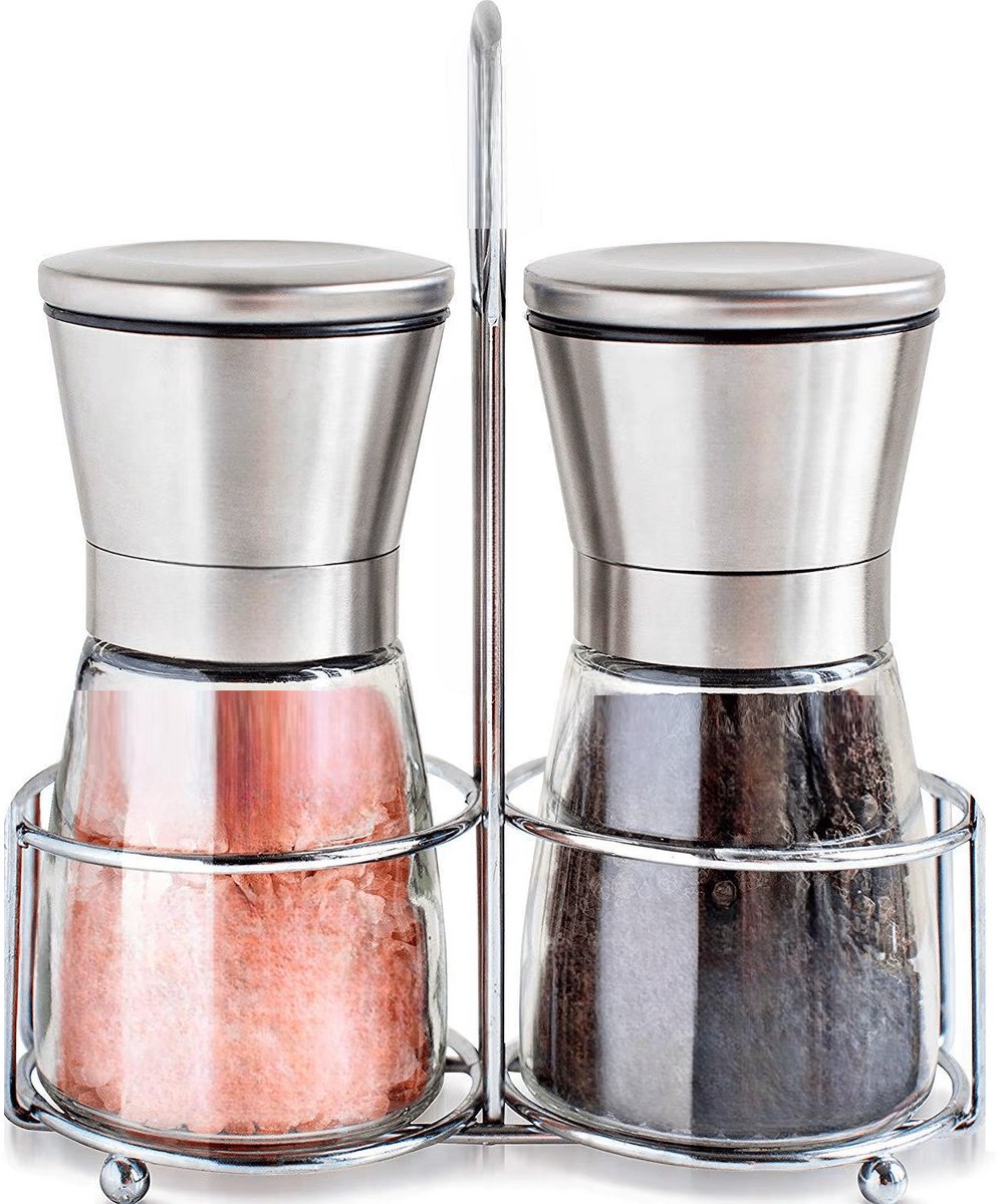 Cheffinger Pepermolen en Zoutmolen Set - Set van 2 - RVS - 170ml
