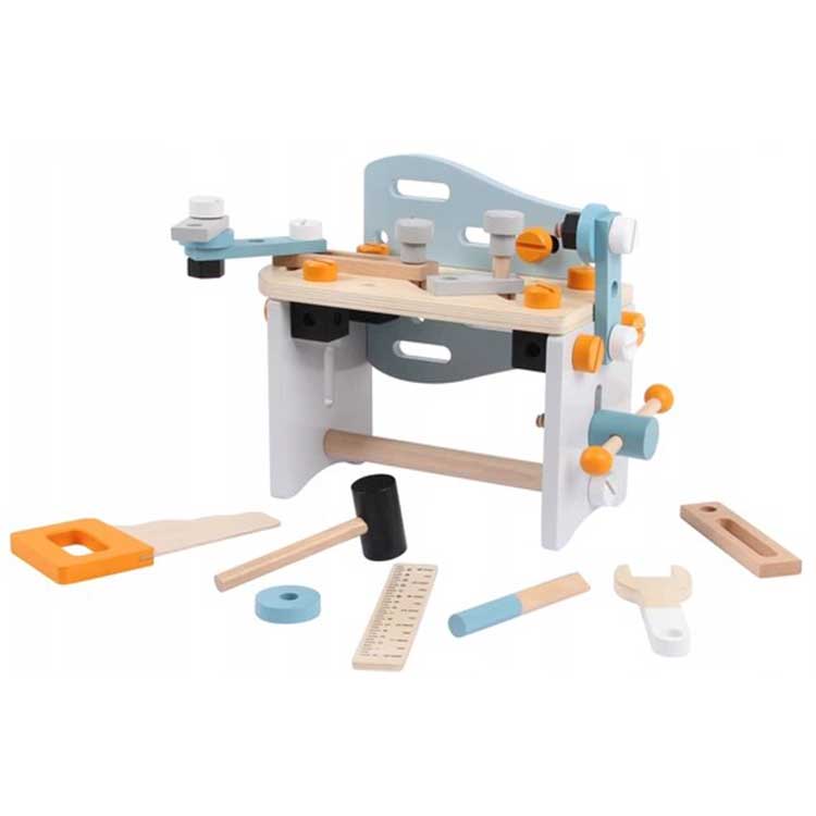 ECOTOYS Houten Gereedschapsset - 52-delig - Kinderwerkbank - 3+ – foto 1