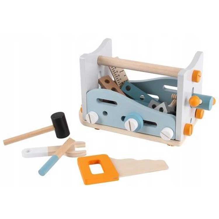 ECOTOYS Houten Gereedschapsset - 52-delig - Kinderwerkbank - 3+ – foto 2