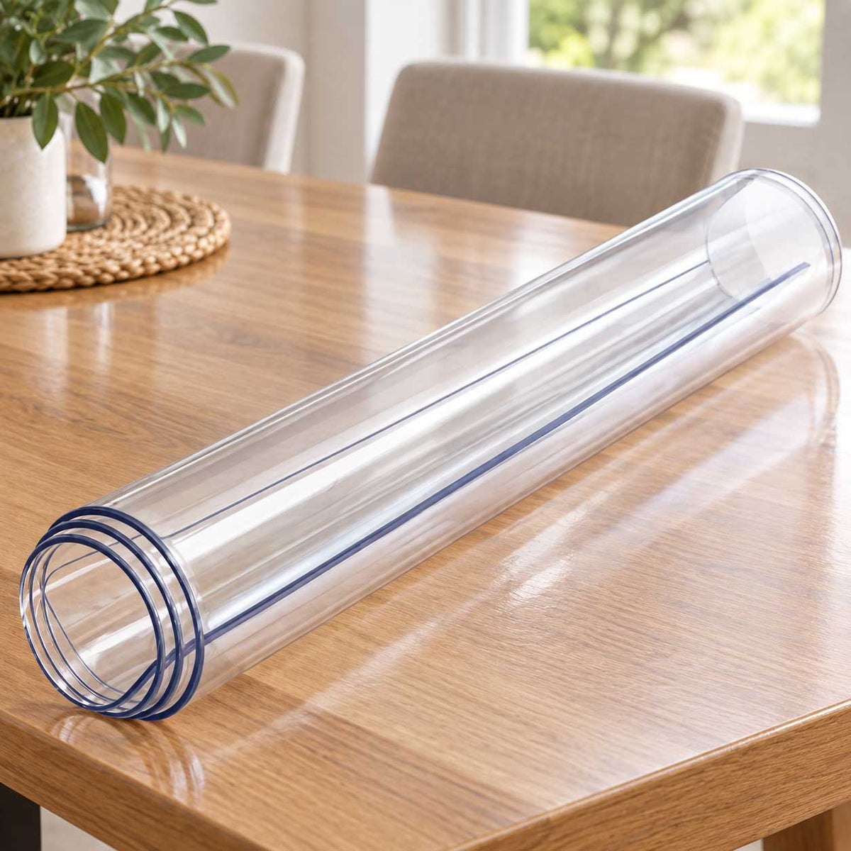 TEKZEN Transparant Tafelzeil - 80x190 cm - 4 mm Dik - Tafelbeschermer – foto 2