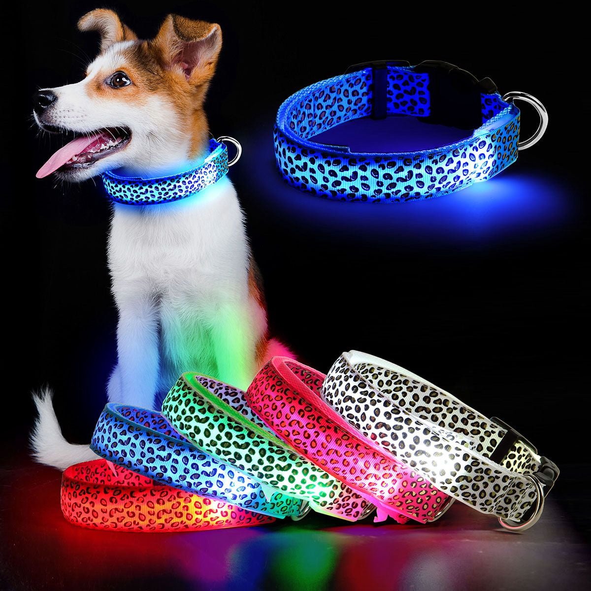 Furley’s Lichtgevende LED Hondenhalsband - Maat L - Wit - 3 Lichtstanden – foto 5