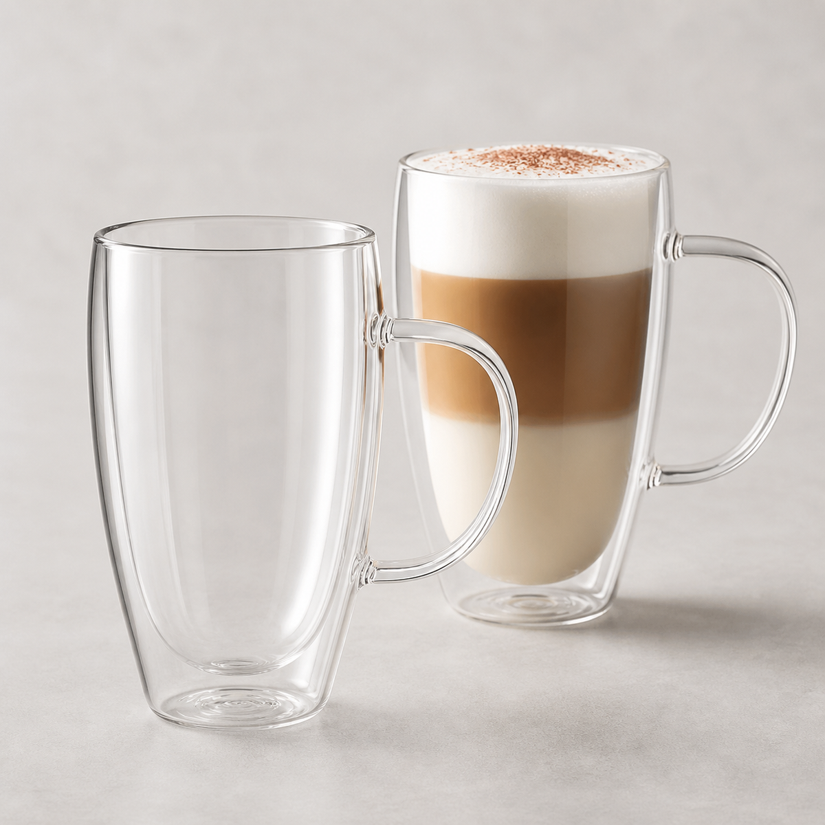 Glozini Dubbelwandige Glazen met Oor glas productafbeelding 2