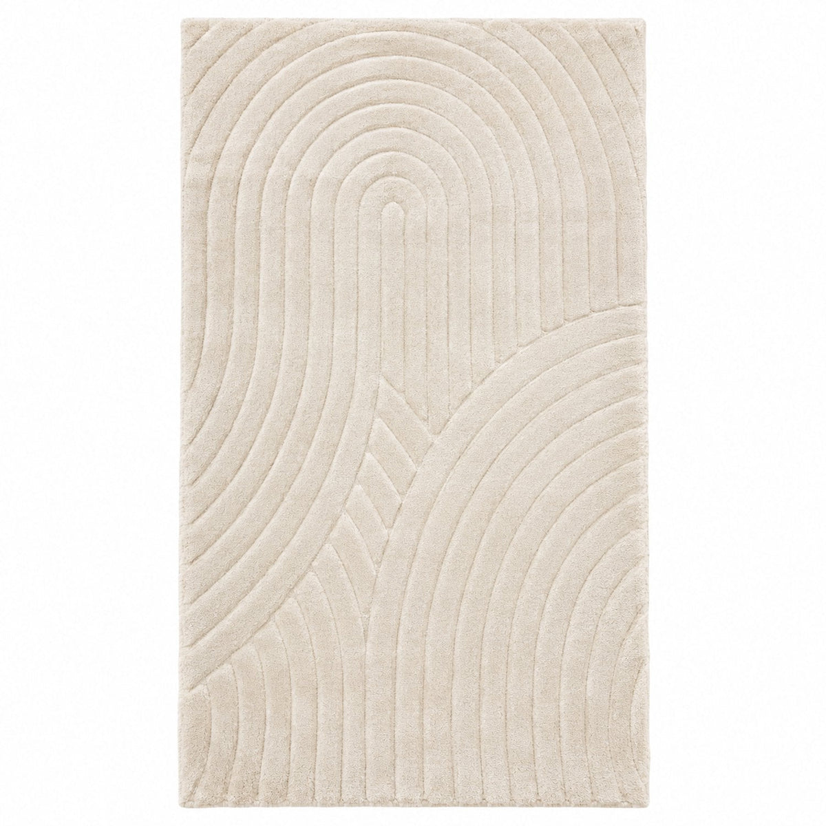 Kadirelli Pursoft Mea Loper - 80x150 cm - Crème - Hoogpolig Vloerkleed - 15 mm - Synthetisch