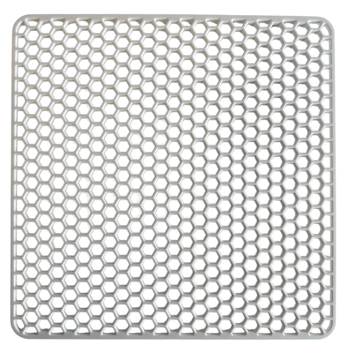 MONOO Spülbeckenmatte – Sechseck-Muster – Weiß – Quadratisch – Silikon – 30x30cm – BPA-frei – Extra dick