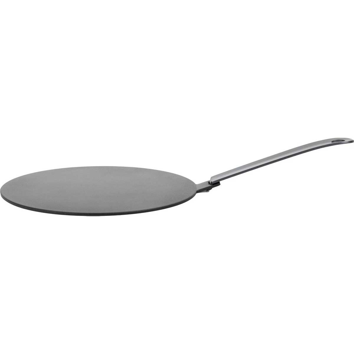MONOO Induktionsadapterplatte Edelstahl 24 CM - Schwarz - Induktionsadapter Induktionsplatte - Abnehmbarer Griff - Induktionsschutz