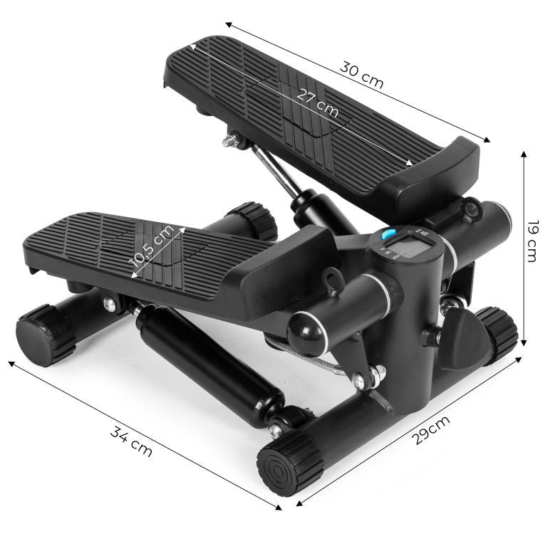 MovePro Stepper - Met Weerstandsbanden - Fitness Stepper - Met Display & Beschermmat – foto 3
